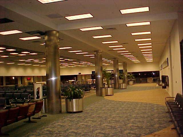 Completed commercial concourse ceiling