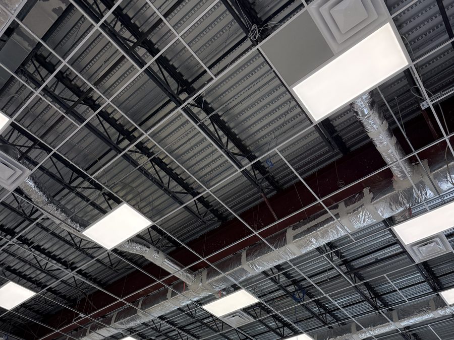 Suspended ceiling grid and lighting coordination